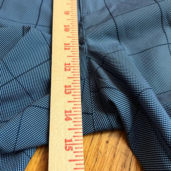 PGA Tour Shorts Mens 40 X10 Blue Plaid Performance Golf Chino Polyester Blend - Picture 8 of 9